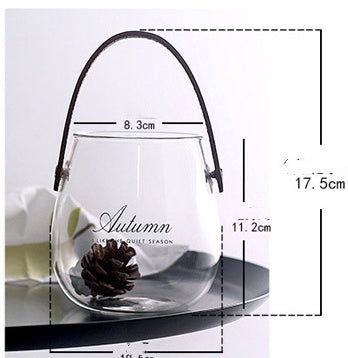 Glass Vase Flower Arrangement Dried Vase Fruit