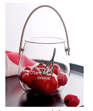 Glass Vase Flower Arrangement Dried Vase Fruit