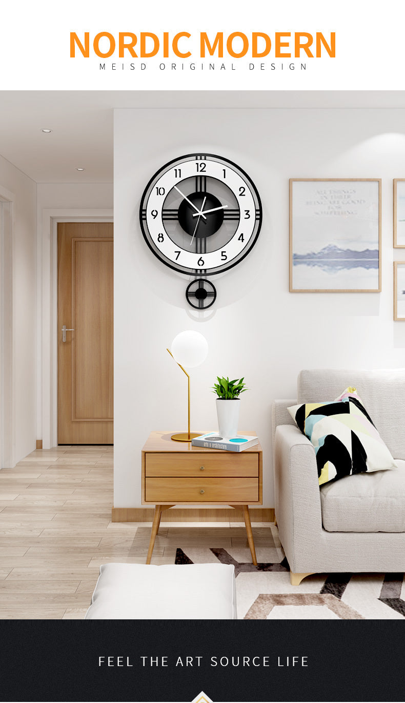 Horloge murale créative pour salon, ambiance silencieuse, produits acryliques pour la maison, décoration murale pour chambre, stickers muraux, horloge murale artistique