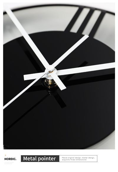 Relógio de parede criativo para sala de estar, silencioso, em acrílico, para decoração de ambientes, quarto, com autocolantes de parede artísticos.