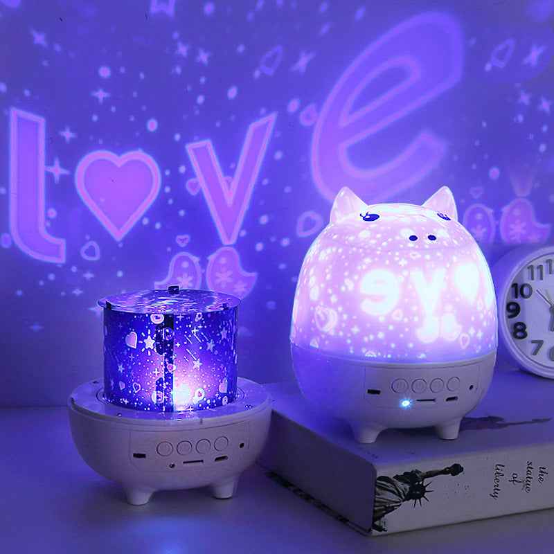 Cartoon Pig Remote Control for Kids Bedroom Sleeping Light Bedroom Bedside Table Lamp Projector Night Light