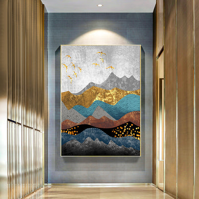 Modern Art Forest Sun Landscape Painting Canvas Painting Mural HD Inkjet Decorative Painting Painting Core