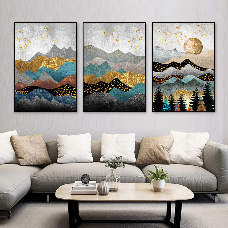 Modern Art Forest Sun Landscape Painting Canvas Painting Mural HD Inkjet Decorative Painting Painting Core