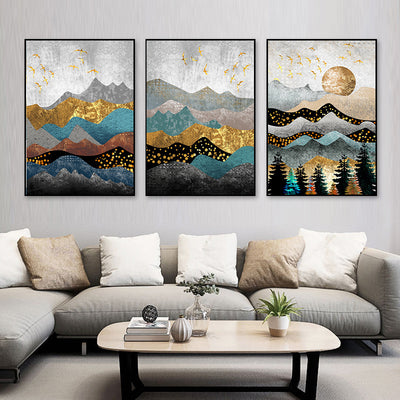 Modern Art Forest Sun Landscape Painting Canvas Painting Mural HD Inkjet Decorative Painting Painting Core