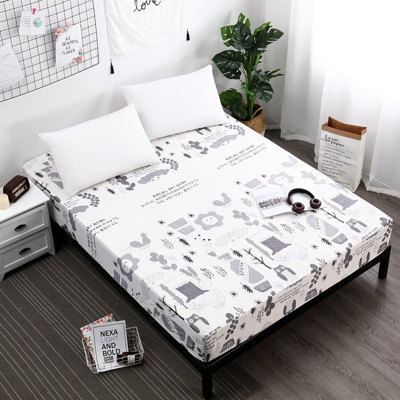 Shrimp Waterproof Bed Sheet Printing Dustproof Bed Cover Moisture-proof Mattress Cover Baby Bed Wetting Pack Bed Cover