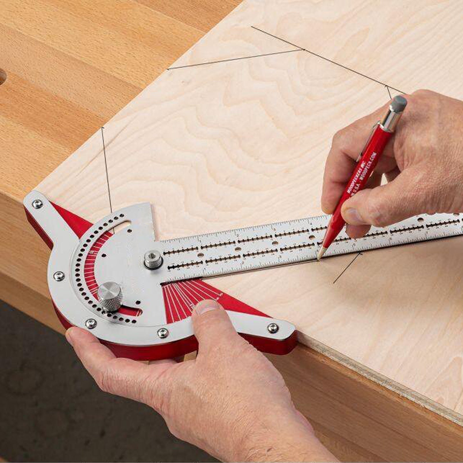Règle de menuisier, rapporteur d'angle, règle à deux bras pour le travail du bois, instruments de mesure, outils de menuiserie