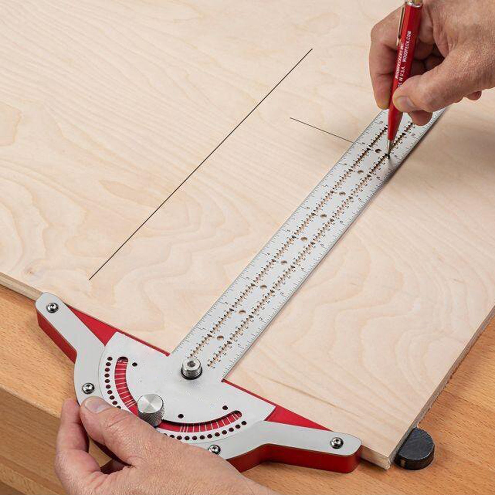 Règle de menuisier, rapporteur d'angle, règle à deux bras pour le travail du bois, instruments de mesure, outils de menuiserie
