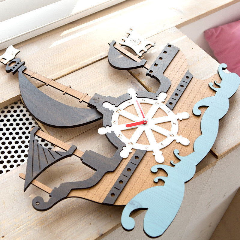 Horloge murale créative pour salon, style rétro et original.