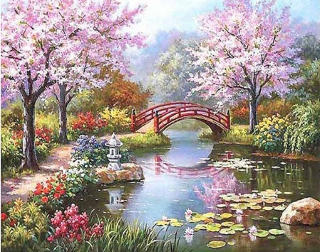 RUOPOTY Kit de pintura a óleo DIY com paisagem marítima, pintura acrílica por números, obra de arte DIY, pinturas em tela