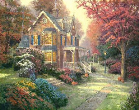 RUOPOTY Kit de pintura a óleo DIY com paisagem marítima, pintura acrílica por números, obra de arte DIY, pinturas em tela