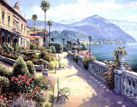 RUOPOTY Kit de pintura a óleo DIY com paisagem marítima, pintura acrílica por números, obra de arte DIY, pinturas em tela