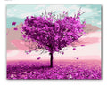 Color By Number Love Tree Landscape Modular Canvas Oil Painting