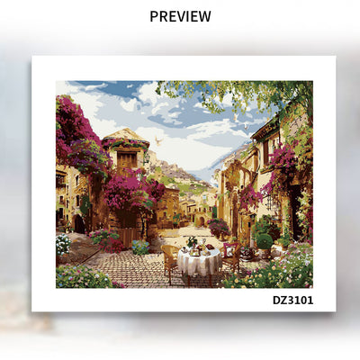 Frame City DIY Digital Painting Modern Art Canvas Painting