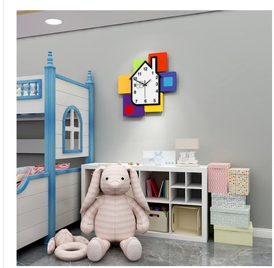 Child Creative Wall Clock Clock Children Room Clock Living Room Decoration Home