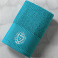 Serviette de bain en pur coton, grande serviette de bain absorbante brodée pour le visage