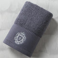 Serviette de bain en pur coton, grande serviette de bain absorbante brodée pour le visage
