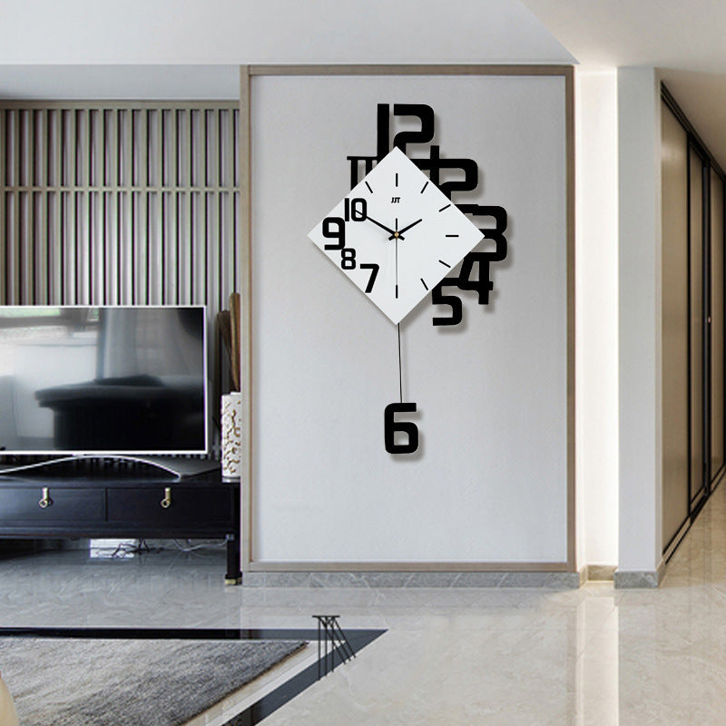 Horloge murale numérique personnalisée, horloge murale tendance en bois, montre décorative créative