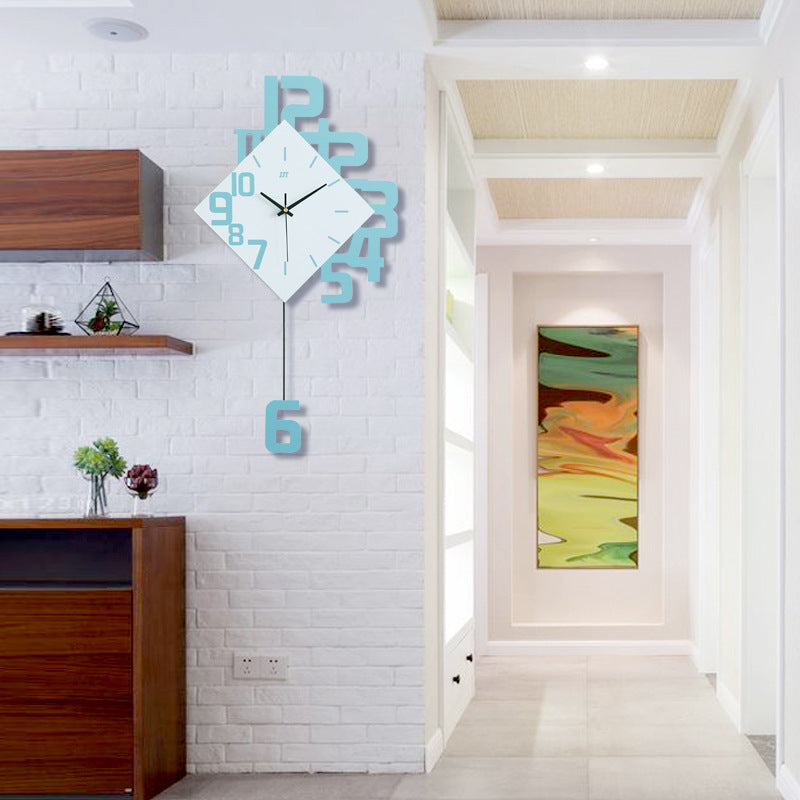 Horloge murale numérique personnalisée, horloge murale tendance en bois, montre décorative créative