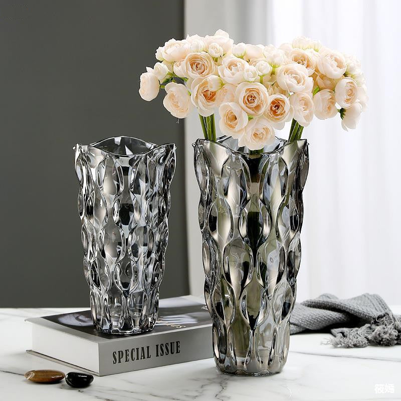 Nordic Glass Vase Thickened Transparent Creative Ornament Flower