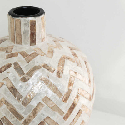 Natural Shell Handmade Ceramic Vase Home Creative Flower Container