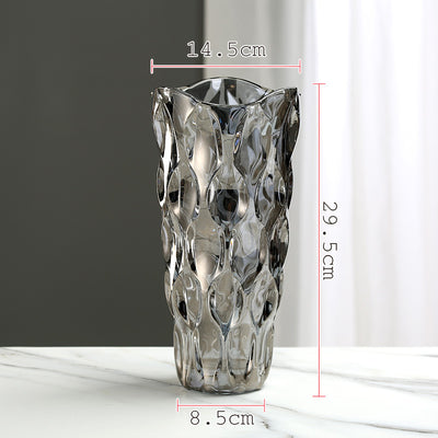 Nordic Glass Vase Thickened Transparent Creative Ornament Flower