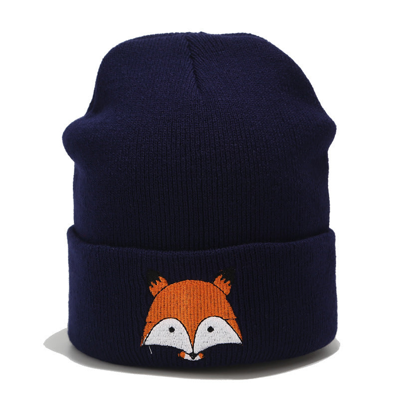 bonnet en laine brodé