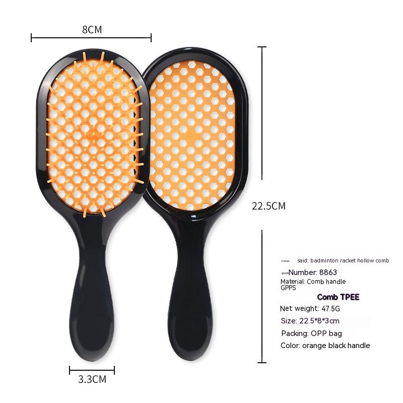 Hollow Comb Dry Wet Dual Purpose Honeycomb Hairdressing
