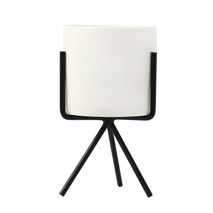 Flavor flower pot wrought iron vase simple iron frame