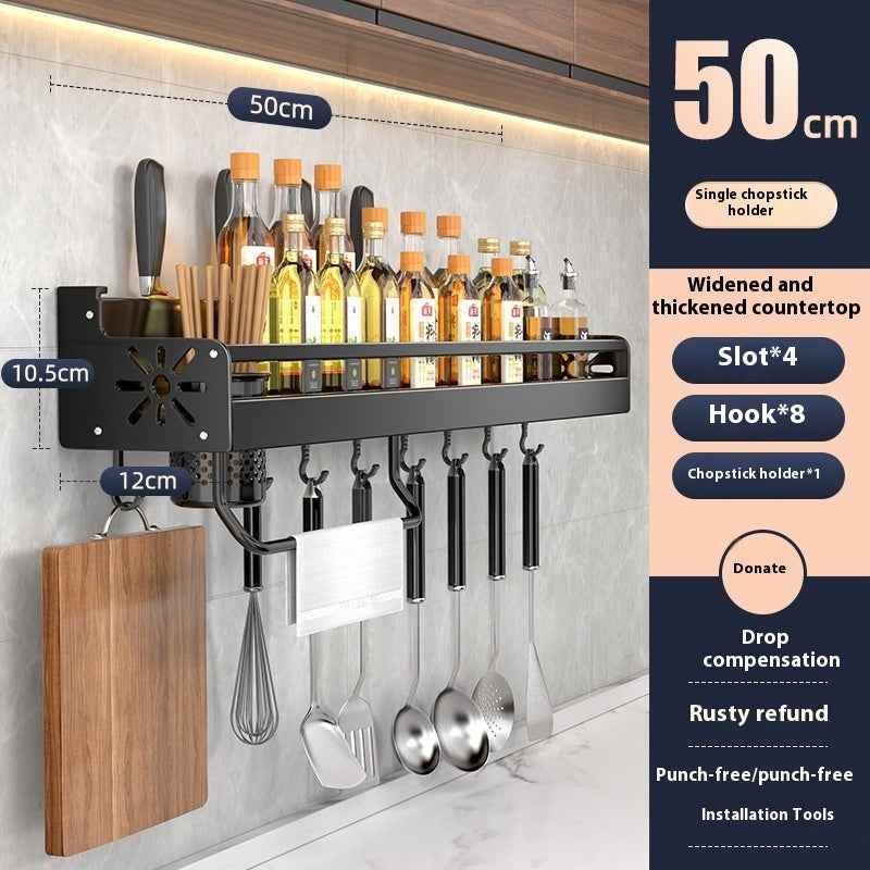 Kitchen Storage Rack Punch-free Multi-functional Household