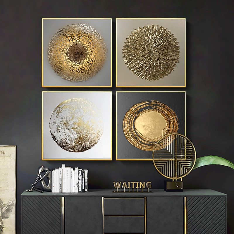 Peinture abstraite nordique sur toile