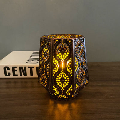 Morocco Candle Holder Retro Hollow Pattern