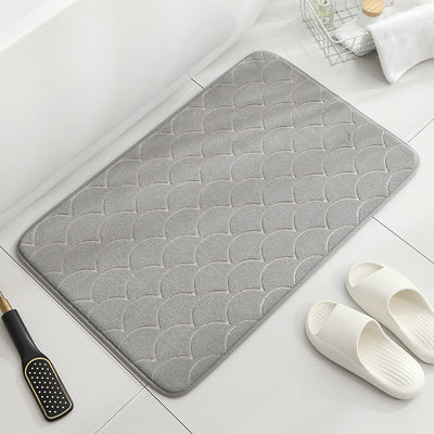Tapete de chão moderno, minimalista e esponjoso, antiderrapante e absorvente para porta de casa de banho.