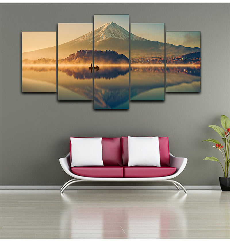 Art Wall Decoration Lake View Mountain Canvas Landscape Painting