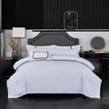 Enxoval de cama de quatro peças em tecido branco puro para hotel