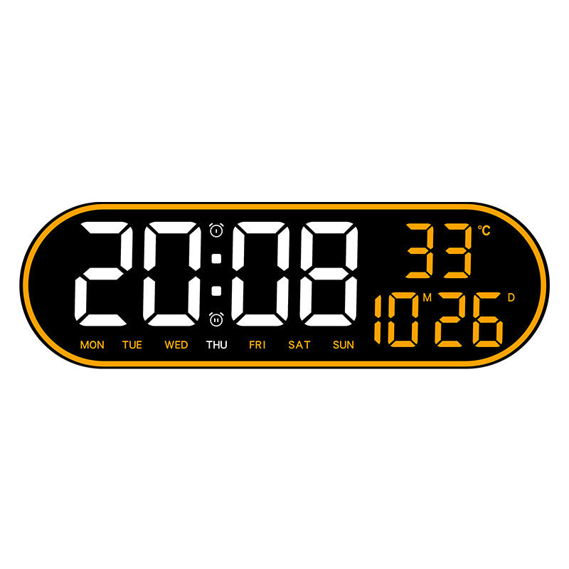 Horloge murale multifonctionnelle simple pour salon, décoration intérieure, horloge électronique numérique