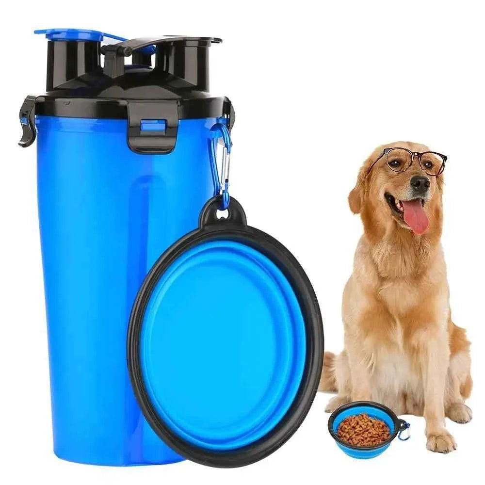 Dog Drinking Water Bottle with Bowls - 2 in 1