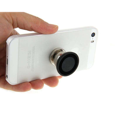 Magnetic Car Cell Phone Holder Mount Dash 360 Rotating For iPhone GPS attached to a smartphone for easy access.