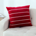 Housse de coussin simple et luxueuse en velours rayé, housse de coussin pour canapé, housse de coussin en flanelle de velours
