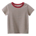 T-shirt rayé à manches courtes et col rond