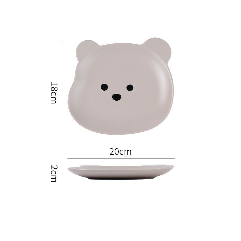 Prato de jantar em forma de urso fofo com desenho animado para casa
