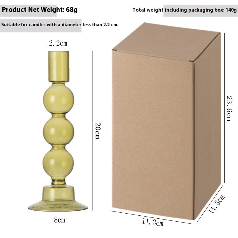 Household Transparent Borosilicate Glass Candle Holder