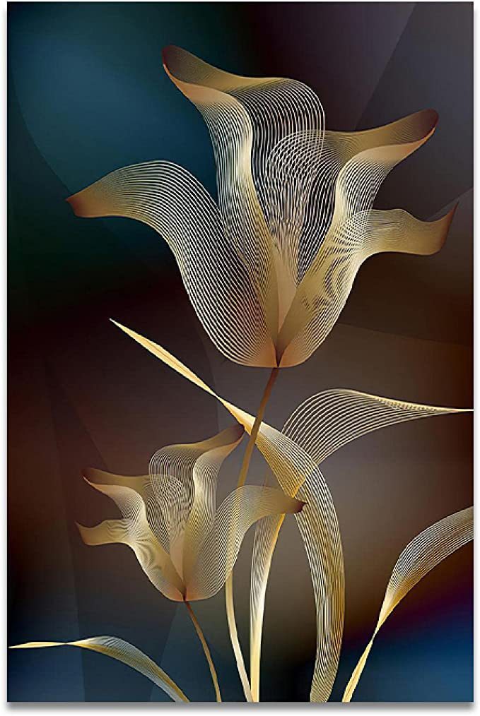 Arte de parede abstrata moderna, poster impresso em tela