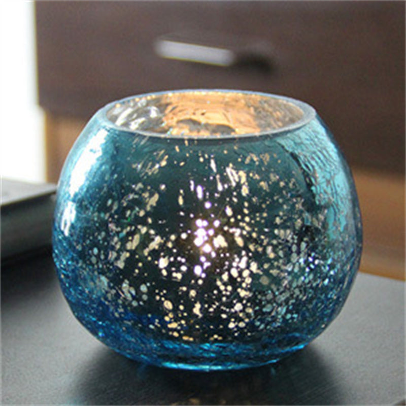 Christmas Glass Ball Candle Holder Decoration