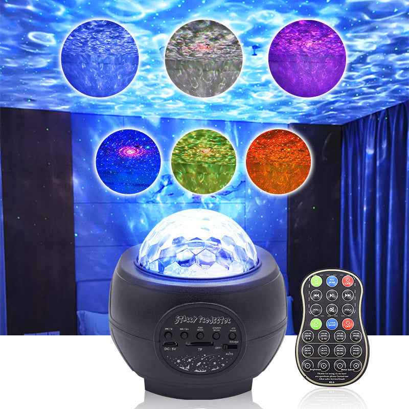 Starry flame water ripple led night light