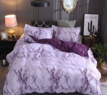 Taie d'oreiller, linge de lit quatre pièces, marbre