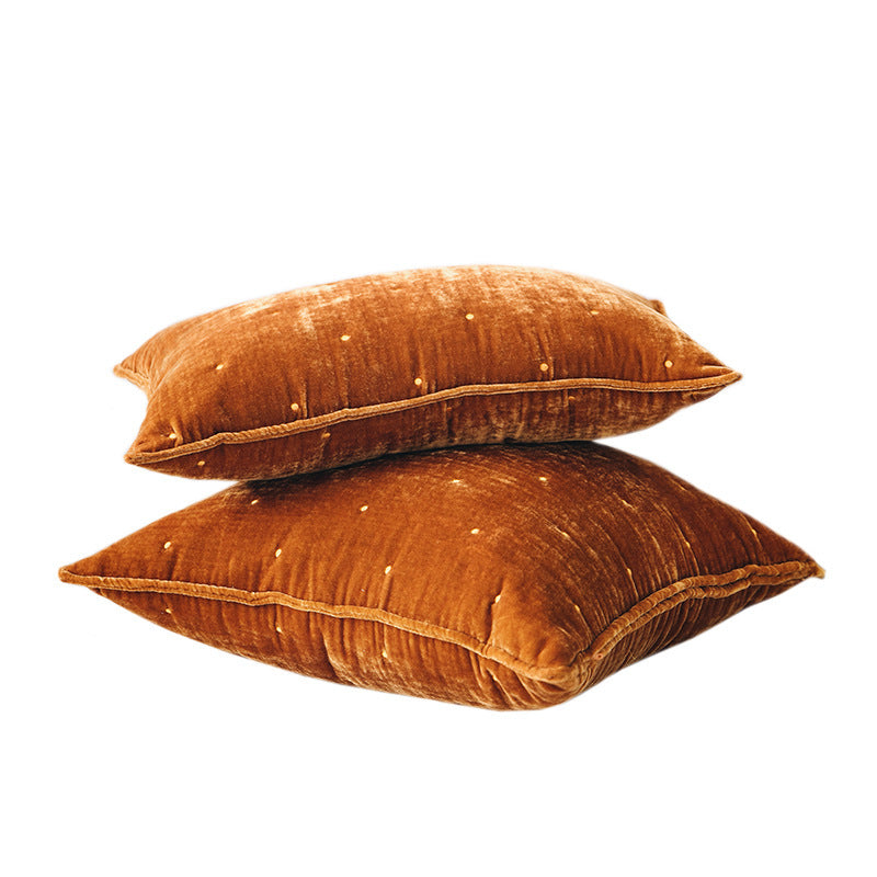 Housse de coussin décoratif rétro en brocart de haute qualité, coussin lombaire, coussin de dos