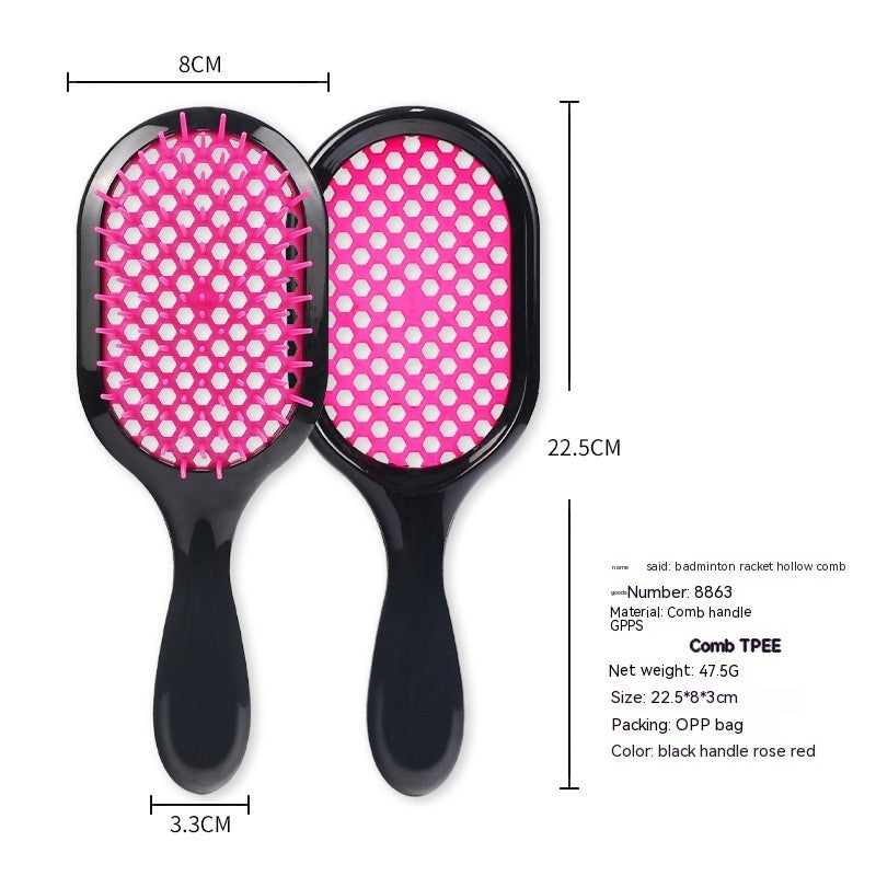 Hollow Comb Dry Wet Dual Purpose Honeycomb Hairdressing