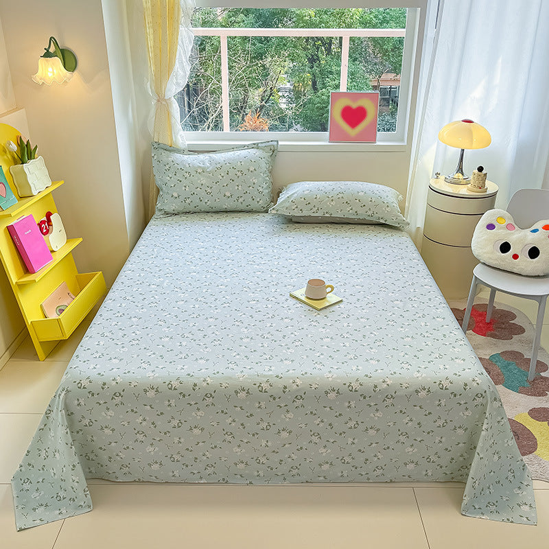 Drap de lit en coton à petits motifs floraux style Instagram