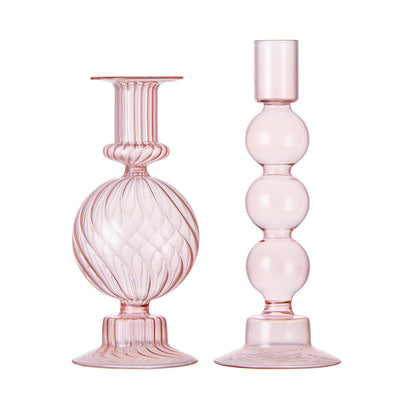 Household Transparent Borosilicate Glass Candle Holder