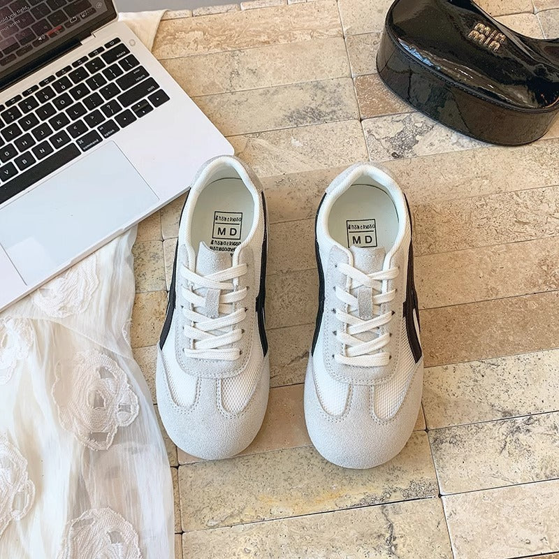 Women's Leather Thick-soled Breathable Mesh Cortez